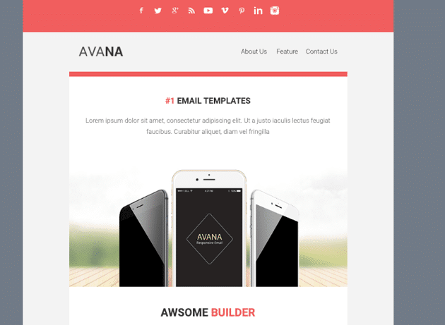 Avana HTML Email Builder