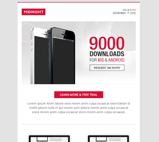 Midnight HTML email template