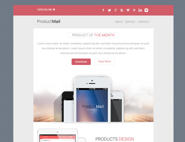 ProductMail html email template