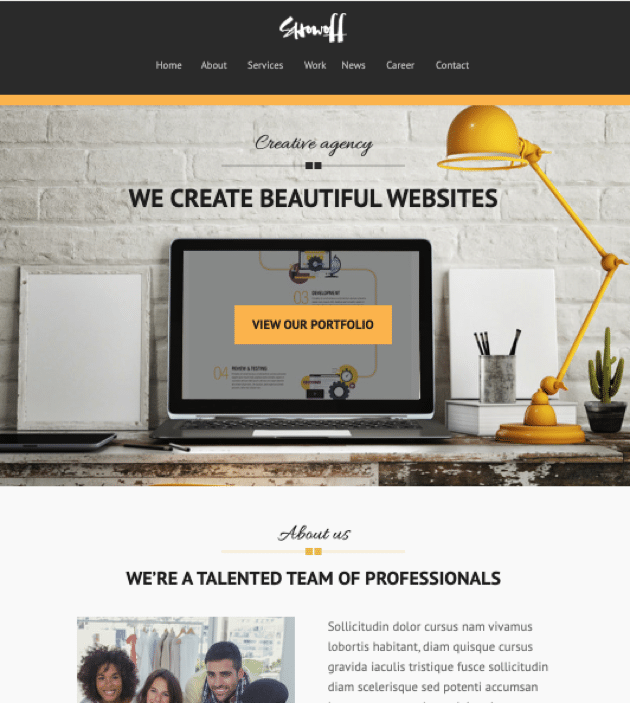 Showoff HTML email template
