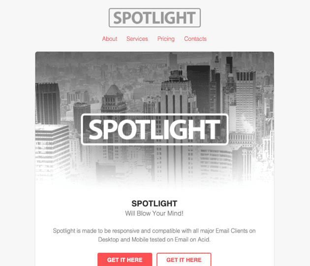 Showoff HTML email template